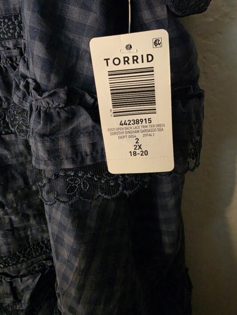 Torrid Blue Gingham Ruffle Sundress - Picture 3 of 4